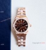 Swiss Grade 1 Vacheron Constantin Women's Overseas Diamond Watch Rose Gold Chocolate 36mm